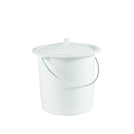Seau hygiénique avec porte-bloc contenance 10 L dimension 30 cm  hauteur 27 cm - 09/7110