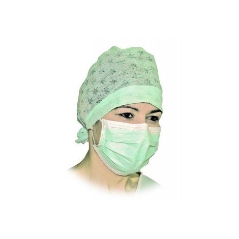 Boite de 50 Masques Respiratoires 3 plis non tissé couleur Blanche - M517